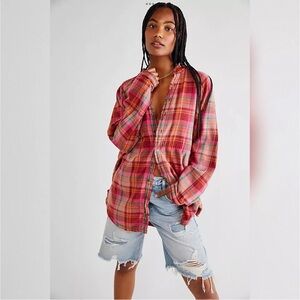 We The Free by Free people Daydream plaid Shirt